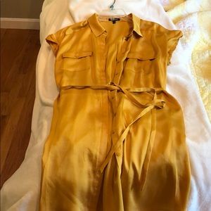 Gold Button-Up Dress